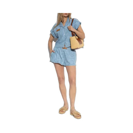 Embroidered Denim Shirt