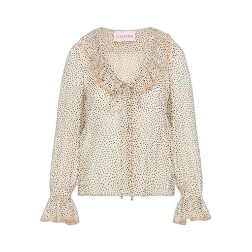 Polka Dot Ruffle Blouse