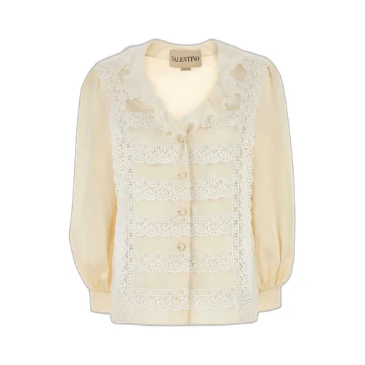 Blouse With Lace Inserts