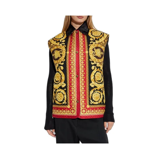 Quilted Vest With Baroque Print
