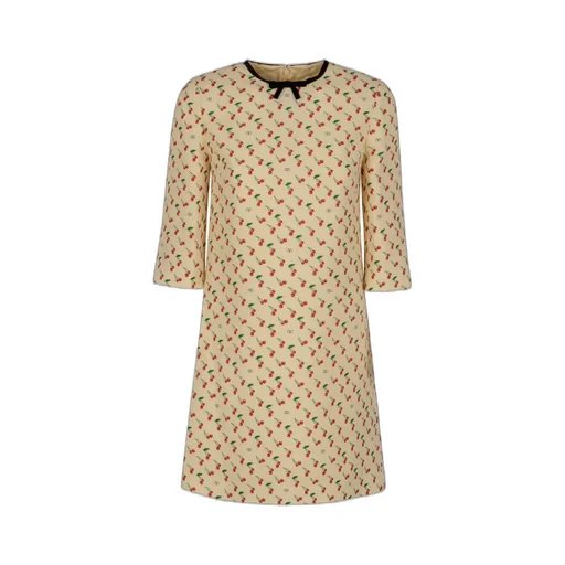 A-Line Dress With Cherry Print