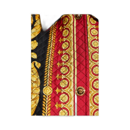 Quilted Vest With Baroque Print