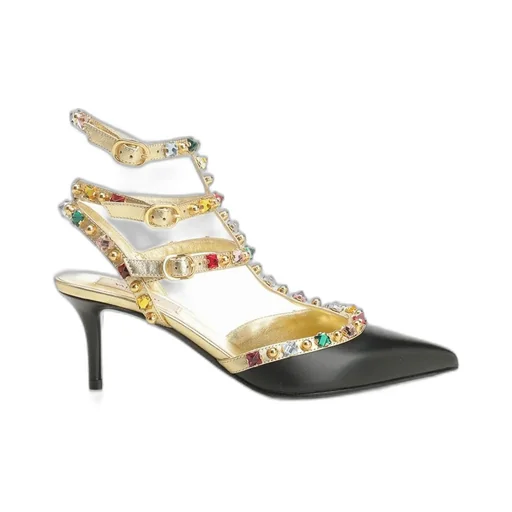 Studded T-Strap Pumps