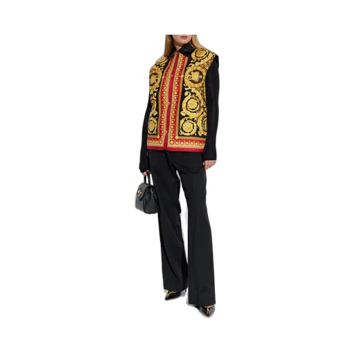 Quilted Vest With Baroque Print