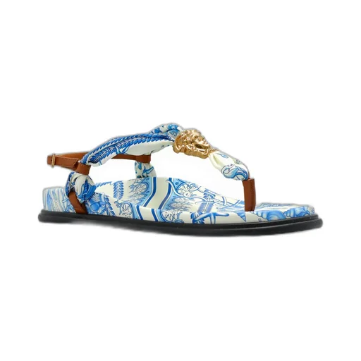 Thong Sandals With Scarf Detail