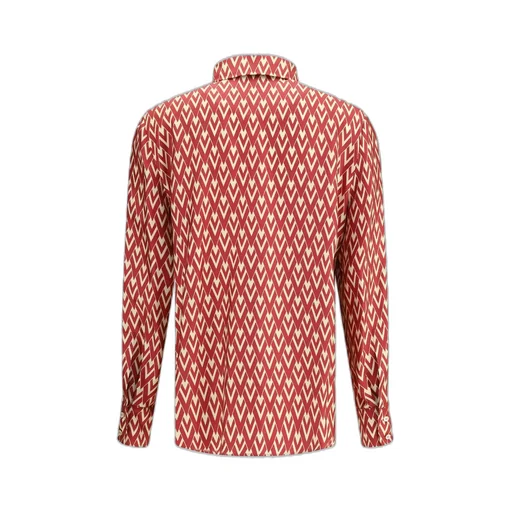 Geometric Print Silk Shirt