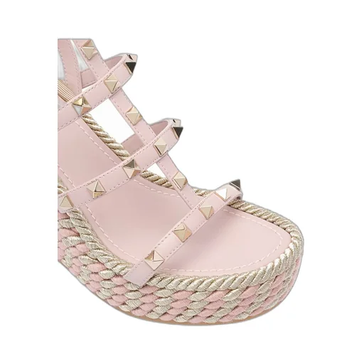 Studded Wedge Espadrille Sandals