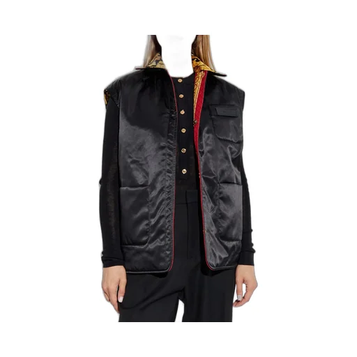 Quilted Vest With Baroque Print