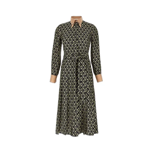 Geometric Print Midi Dress