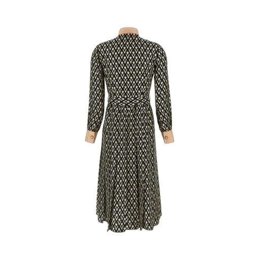 Geometric Print Midi Dress