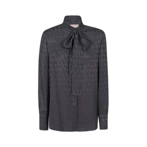 Logo Print Silk Shirt