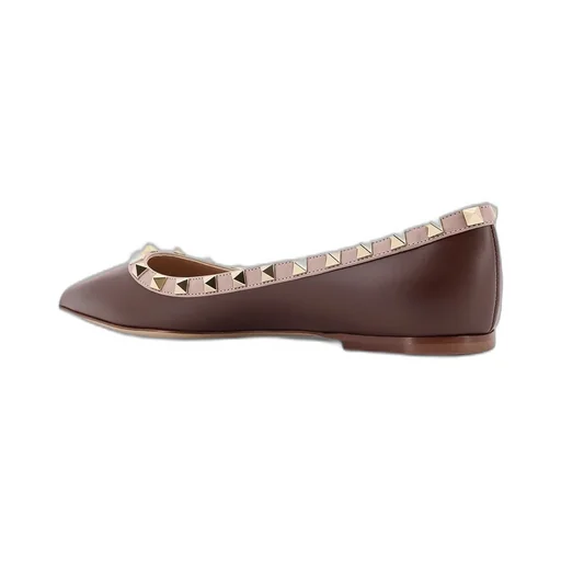 Studded Pointed Toe Ballet Flats