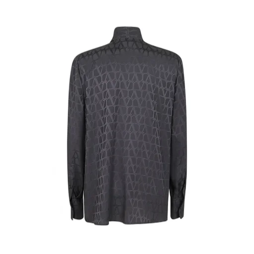 Logo Print Silk Shirt