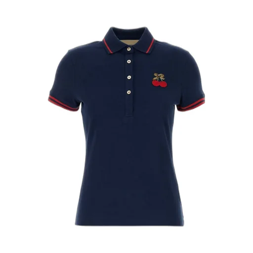 Polo Shirt With Cherry Appliqué
