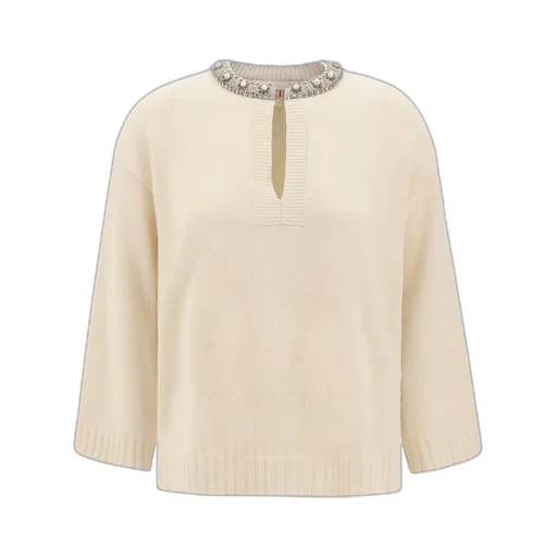 Embellished Neck Sweater