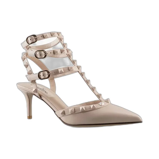 Rockstud Ankle Strap Pump