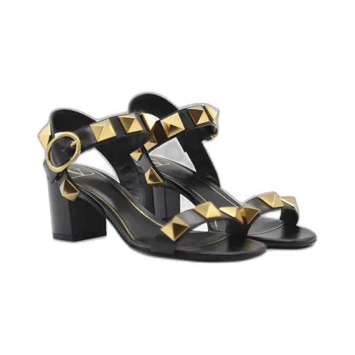 Studded Block Heel Sandals