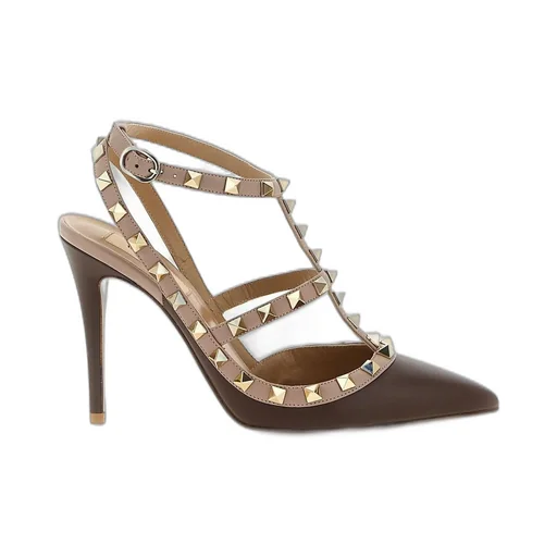 Rockstud Ankle Strap Pumps