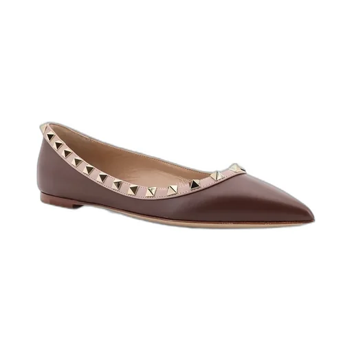 Studded Pointed Toe Ballet Flats