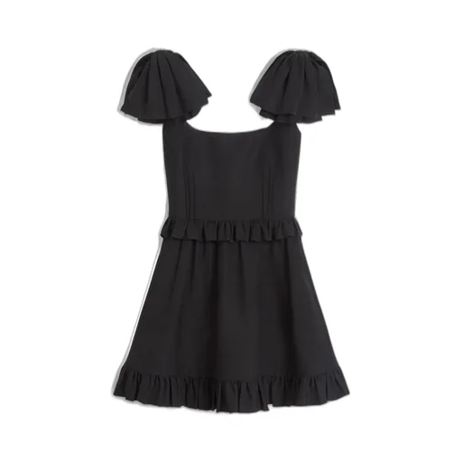 Mini Dress With Ruffled Sleeves