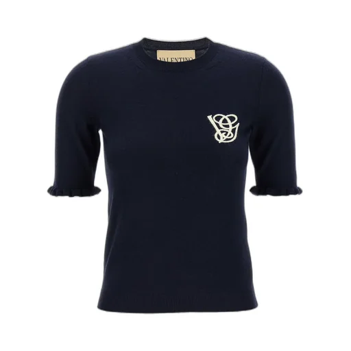 Embroidered Logo Knit Top