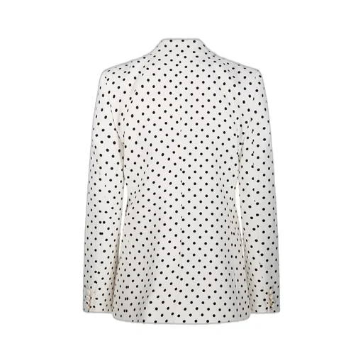 Polka Dot Blazer With Bow Detail