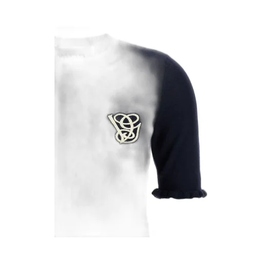 Embroidered Logo Knit Top