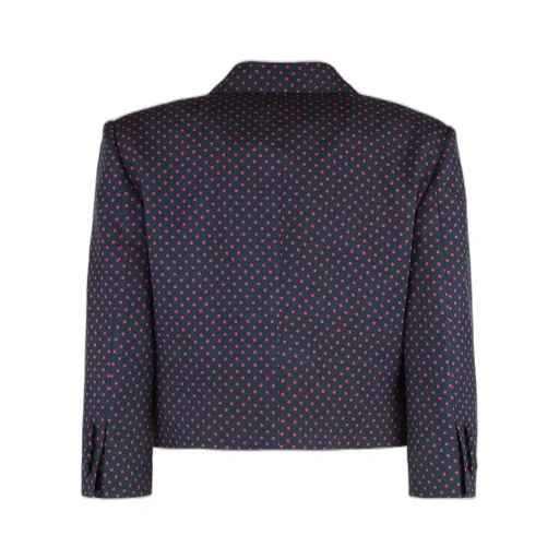 Cropped Blazer With Bow