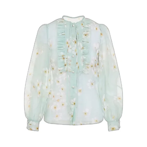 Floral Print Organza Blouse
