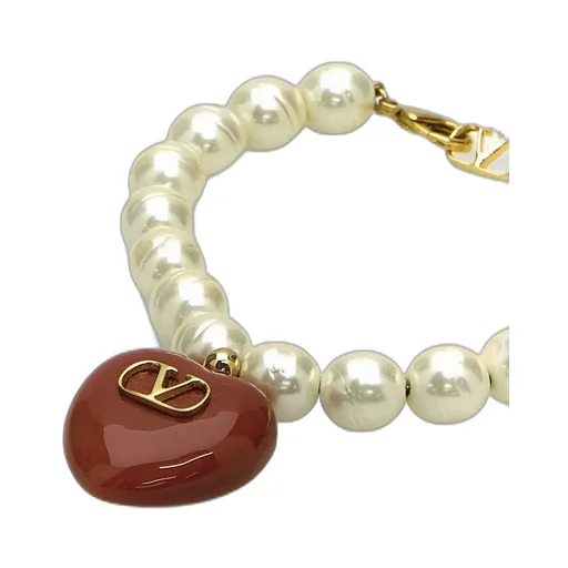 Valentino Garavani Vlogo Heart Charm Bracelet