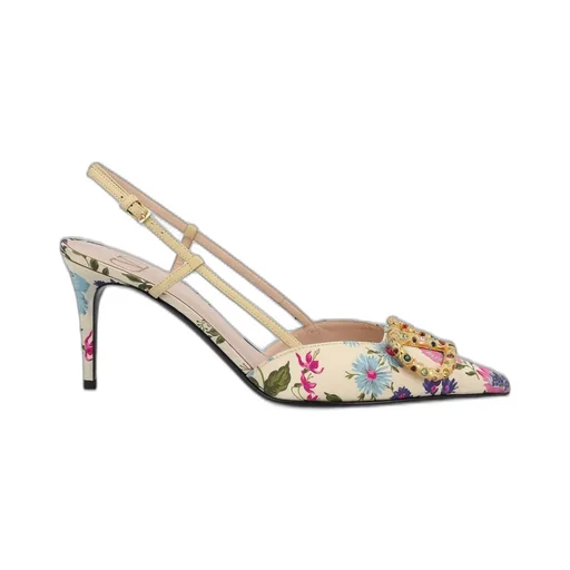 Floral Slingback Pumps