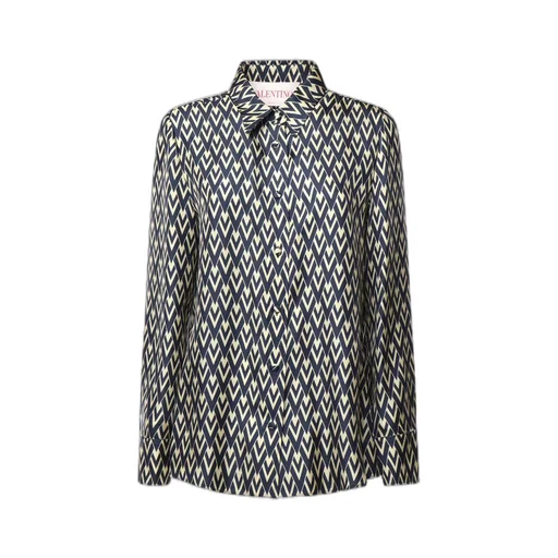 Vltn Print Silk Shirt