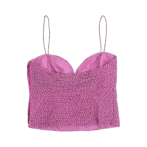 Ruched Polka Dot Camisole Top