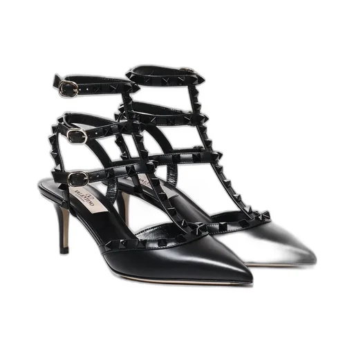 Rockstud Ankle Strap Pumps
