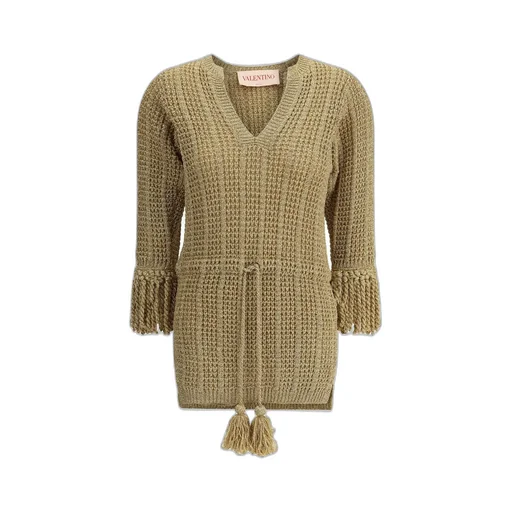 Knit Dress With Tassels