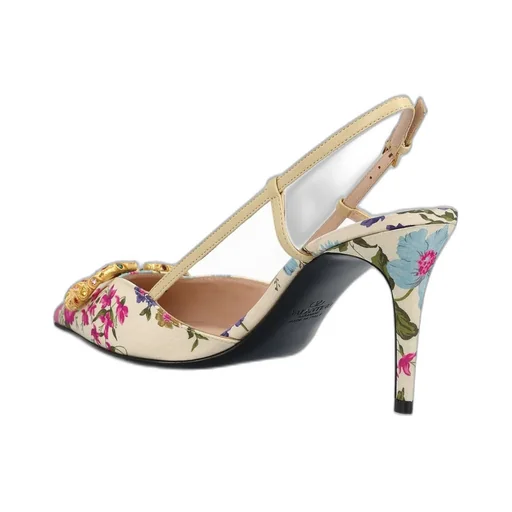 Floral Slingback Pumps