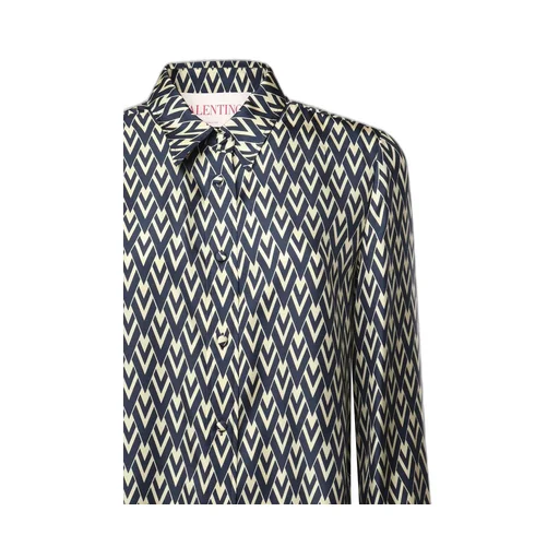 Vltn Print Silk Shirt