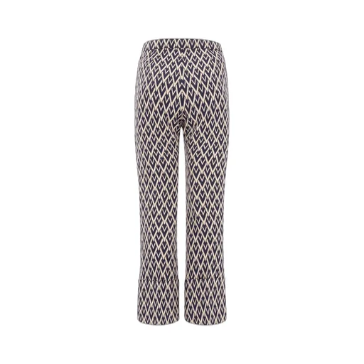 High-Waisted Patterned Trousers