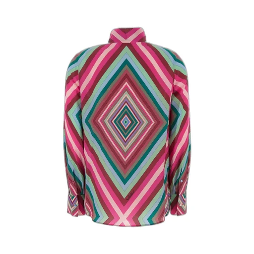Printed Silk Twill Scarf Blouse