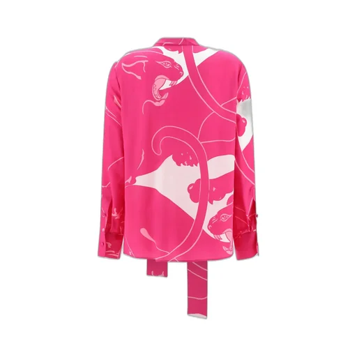 Printed Silk Shirt With Tie