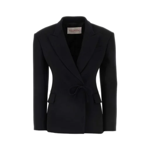 Double-Breasted Blazer With Tie