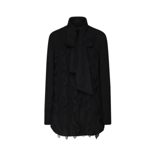 Ruffled Blouse With Bow