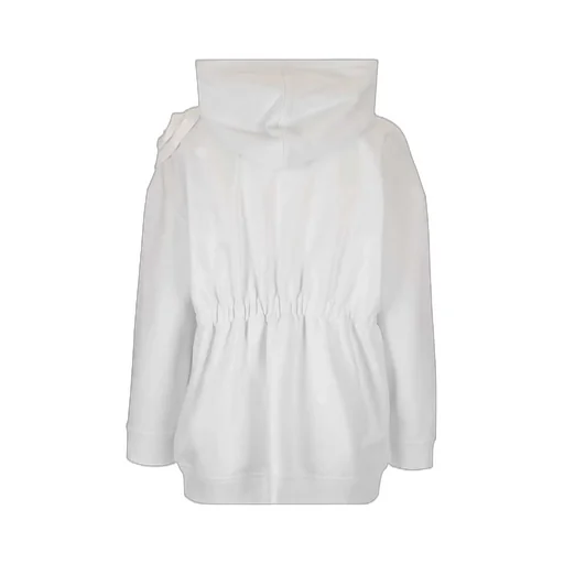 Hoodie With Floral Appliqué