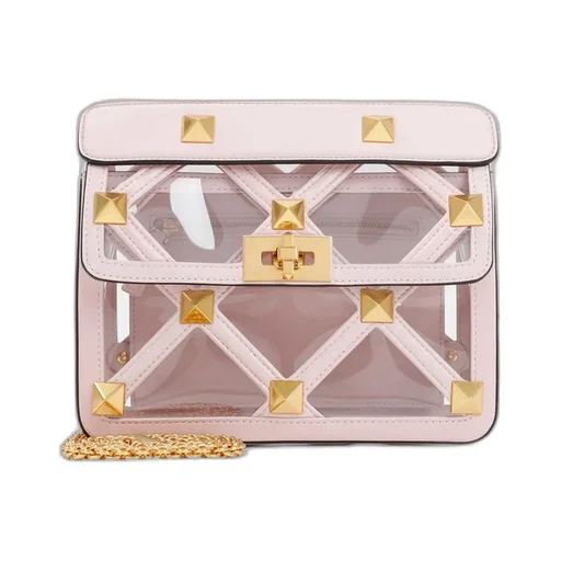 Studded Transparent Shoulder Bag
