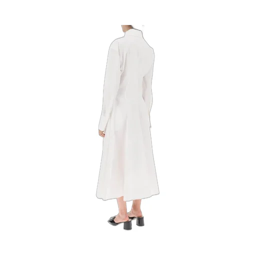 Shirt Dress With Flower Appliqué