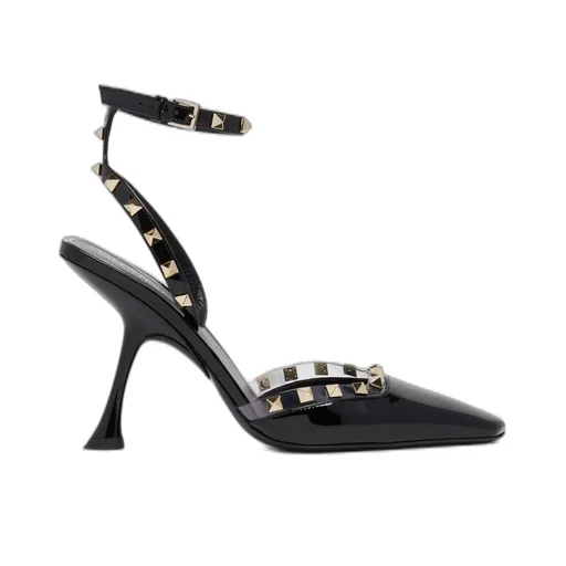 Studded Ankle Strap Pumps