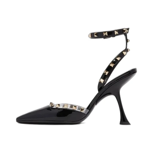 Studded Ankle Strap Pumps