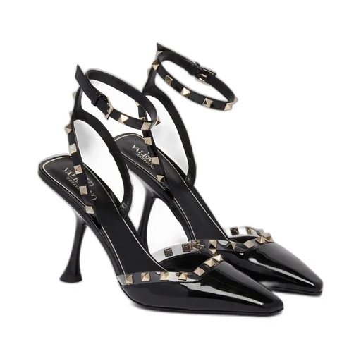 Studded Ankle Strap Pumps