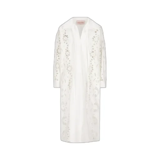 Embroidered Cotton Poplin Shirt Dress
