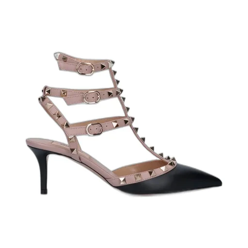 Rockstud Ankle Strap Pumps